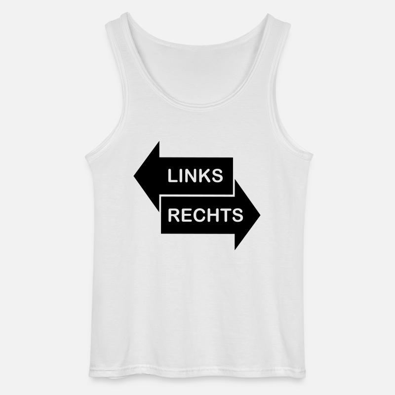 Links - Rechts - Gildan Männer Tank Top - Weiß
