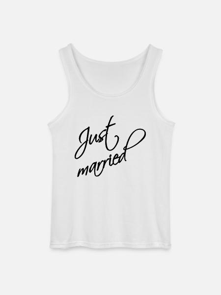 Just married - Gildan Men’s Tank Top - white