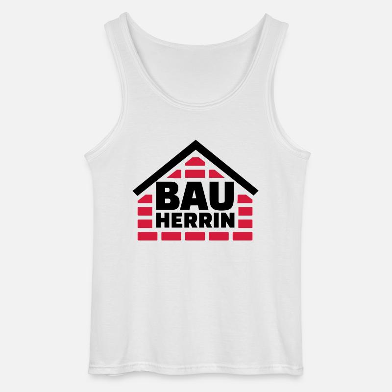 Bauherrin - Gildan Männer Tank Top - Weiß