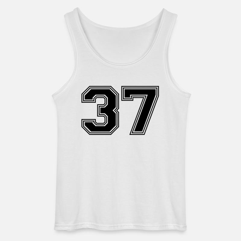 37_Nummer_37_(s31) - Gildan Männer Tank Top - Weiß
