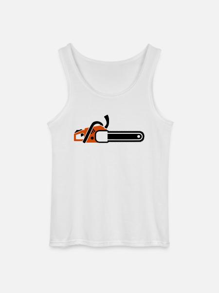Chainsaw - Gildan Men’s Tank Top - white