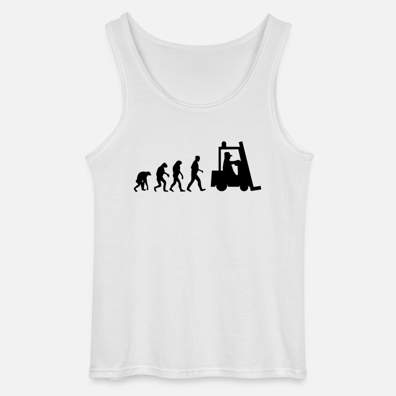 stapler evolution - Gildan Männer Tank Top - Weiß