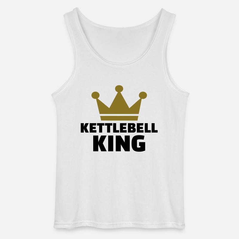 Kettlebell - Gildan Männer Tank Top - Weiß