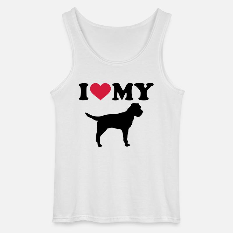 Border Terrier - Gildan Männer Tank Top - Weiß