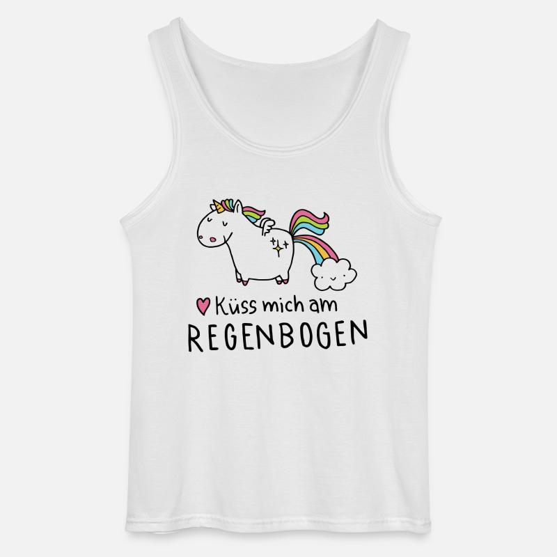 Kü mich am Regenbogen - Gildan Männer Tank Top - Weiß
