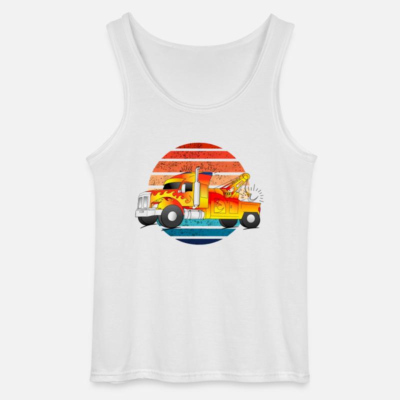 Abschleppwagen Abschleppdienst Abschlepper LKW - Gildan Männer Tank Top - Weiß