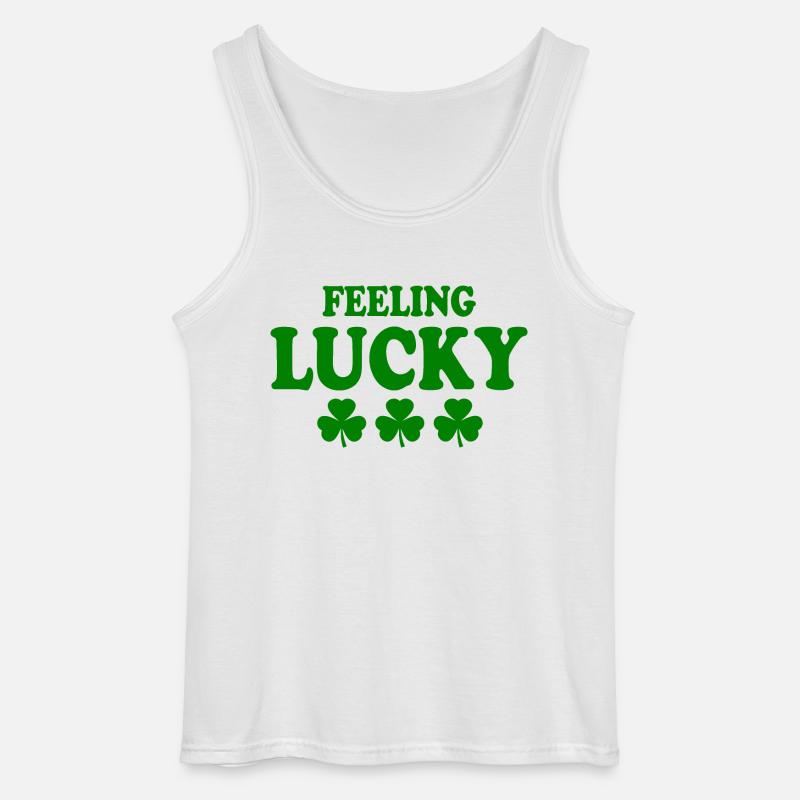 feeling lucky - Gildan Männer Tank Top - Weiß