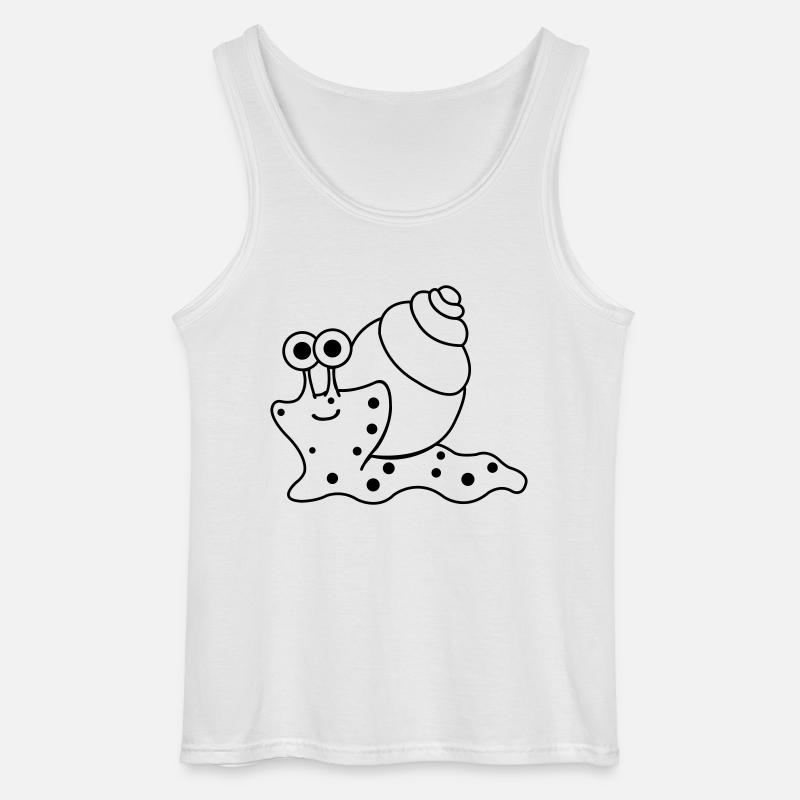 schnecke funny - Gildan Männer Tank Top - Weiß