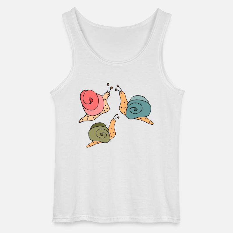 Snails - Gildan Men’s Tank Top - white