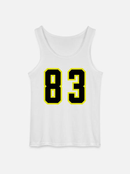 83 Number Leotard - Gildan Men’s Tank Top - white