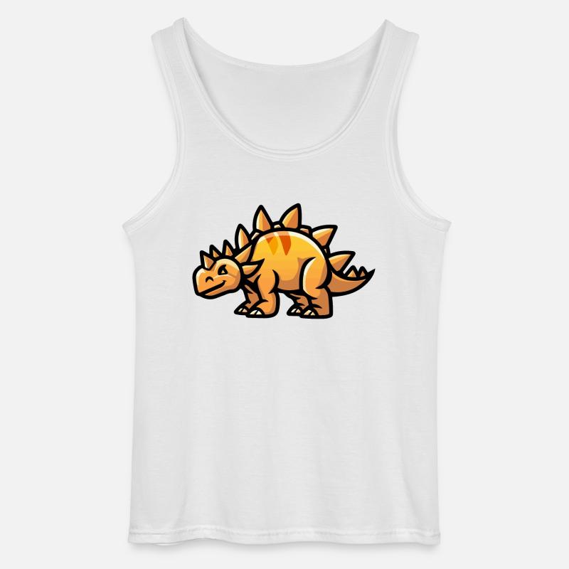 Dinosaurier stegosaurus Comic - Gildan Männer Tank Top - Weiß