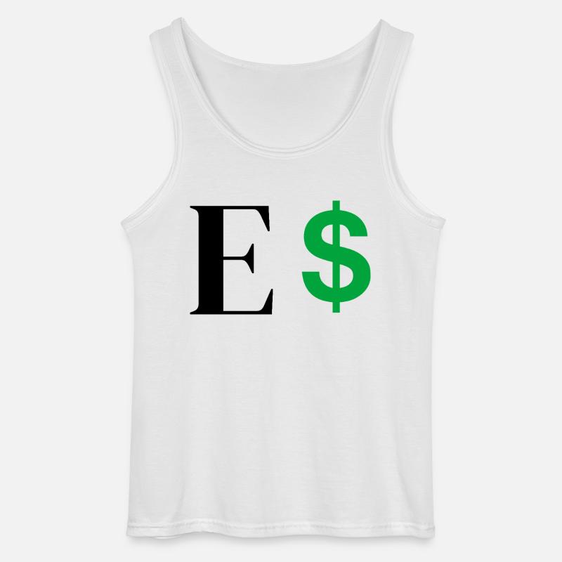 Buchstabe E Dollar - Gildan Männer Tank Top - Weiß