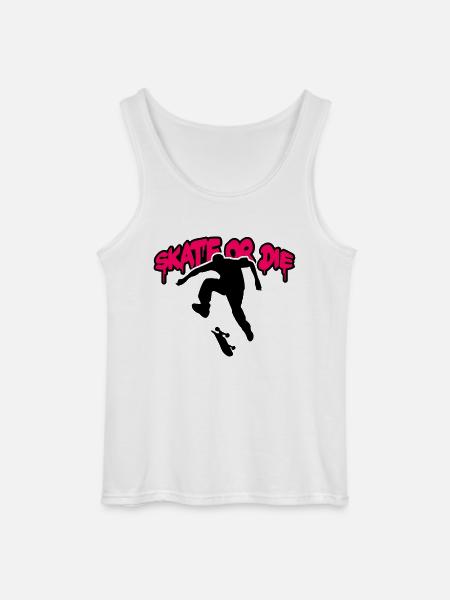 Skate Or Die - Gildan Männer Tank Top - Weiß