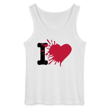 i love - Débardeur Gildan Homme - blanc - Devant - AI Model Male 185 dark (185cm)