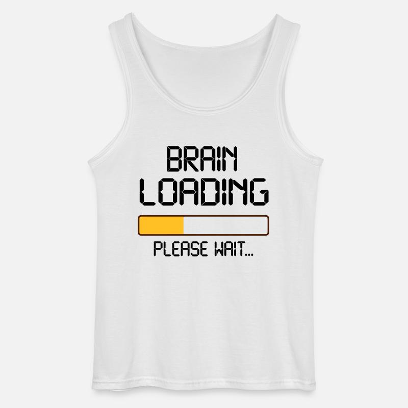 brain loading - Gildan Männer Tank Top - Weiß