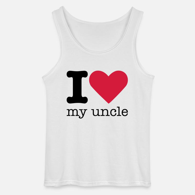 I Love My Uncle - Gildan Männer Tank Top - Weiß