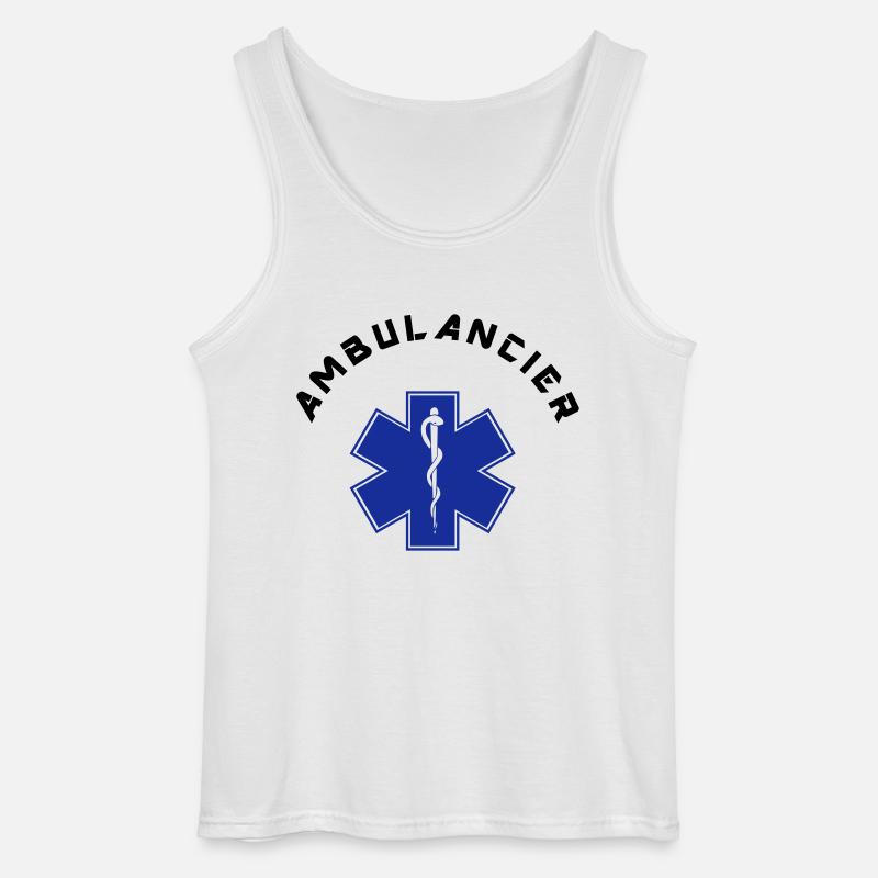 ambulancier logo 3 - Gildan Männer Tank Top - Weiß