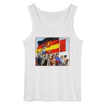 Défilé DDR - Débardeur Gildan Homme - blanc - Devant - AI Model Male 185 dark (185cm)