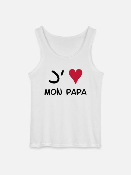 J'aime mon papa! - Gildan Men’s Tank Top - white