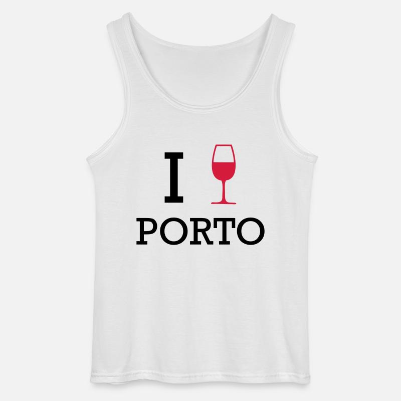 Ich liebe Porto - Gildan Männer Tank Top - Weiß