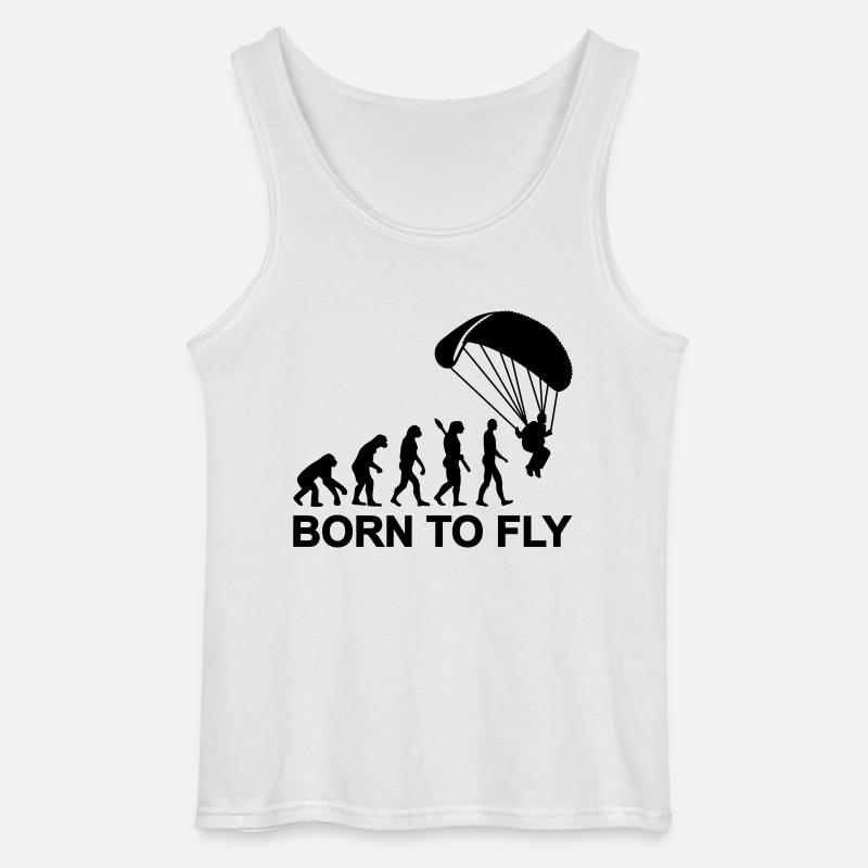 Evolution Parachute jumping - Gildan Men’s Tank Top - white