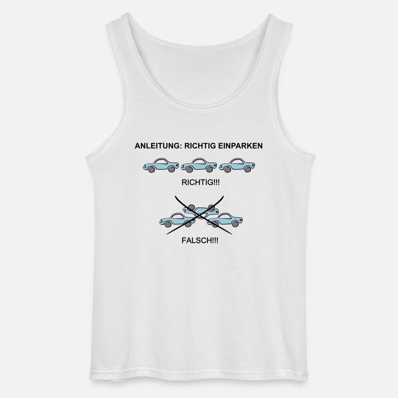 Anleitung richtig einparken - Gildan Männer Tank Top - Weiß