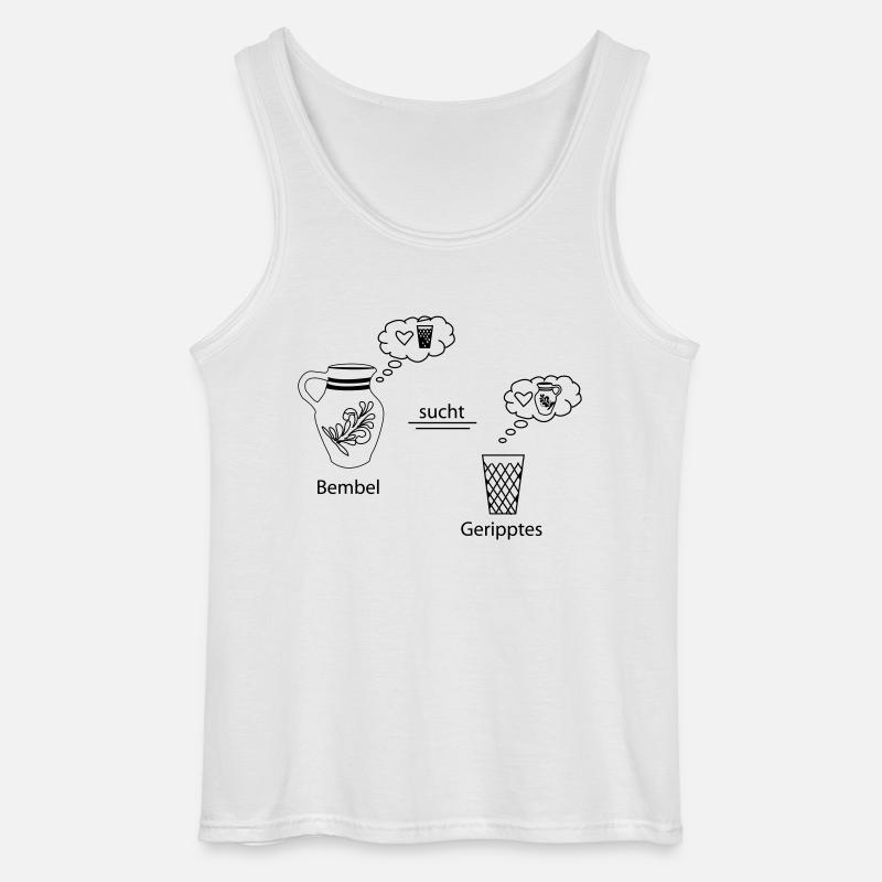 BEMBEL SUCHT GERIPPTES - Gildan Männer Tank Top - Weiß