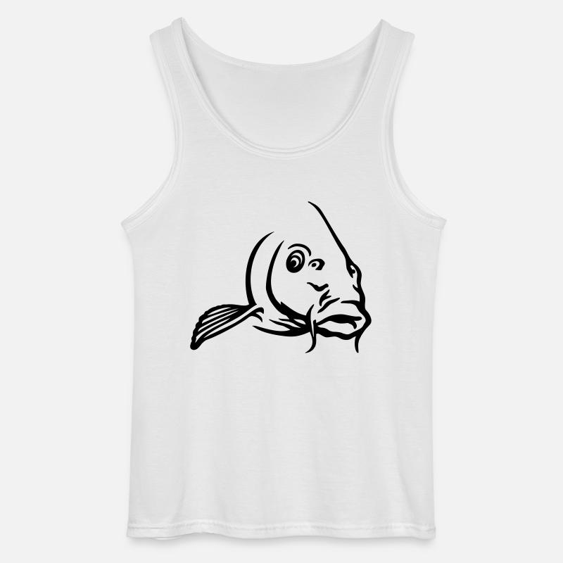 karpfen3 - Gildan Männer Tank Top - Weiß