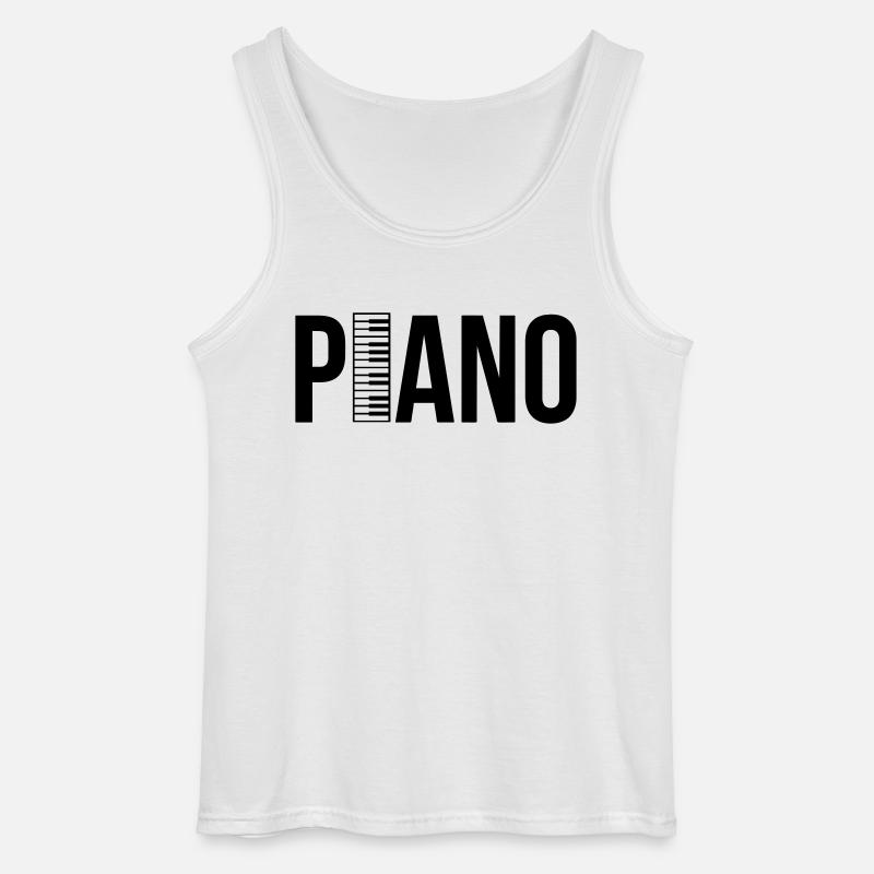 piano - Gildan Männer Tank Top - Weiß