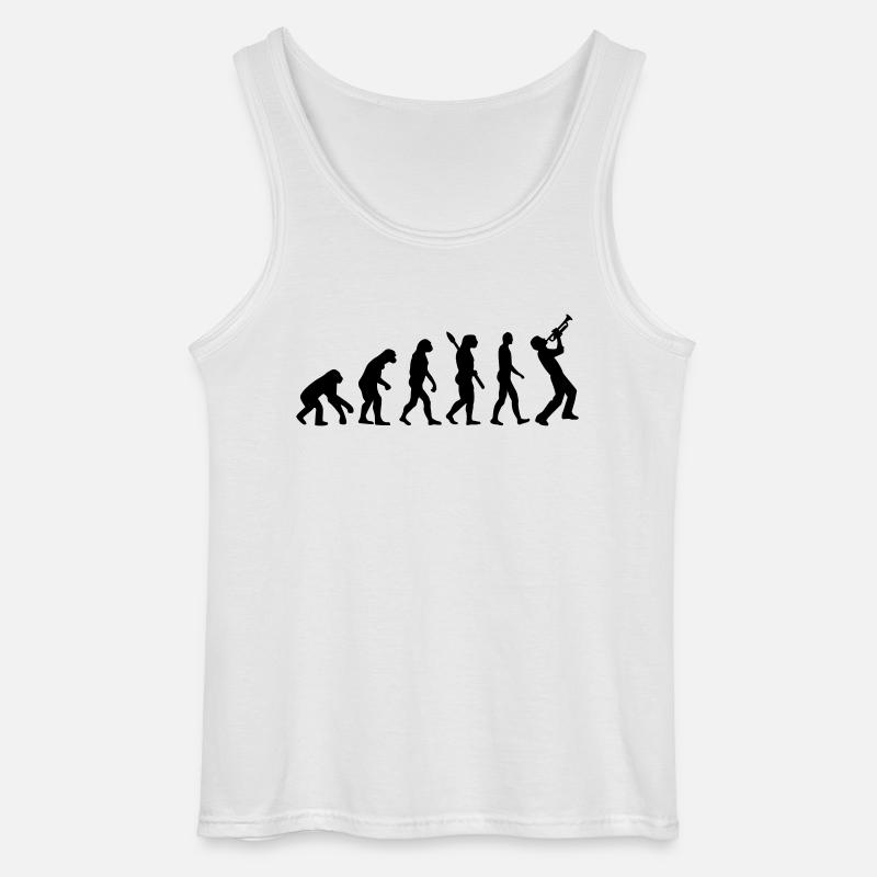 Evolution trumpet - Gildan Men’s Tank Top - white