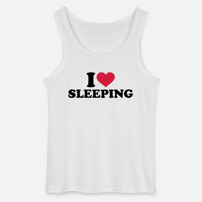 Schlafen - Gildan Männer Tank Top - Weiß