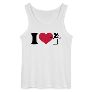 I love Course de haies - Débardeur Gildan Homme - blanc - Devant - AI Model Male 185 dark (185cm)