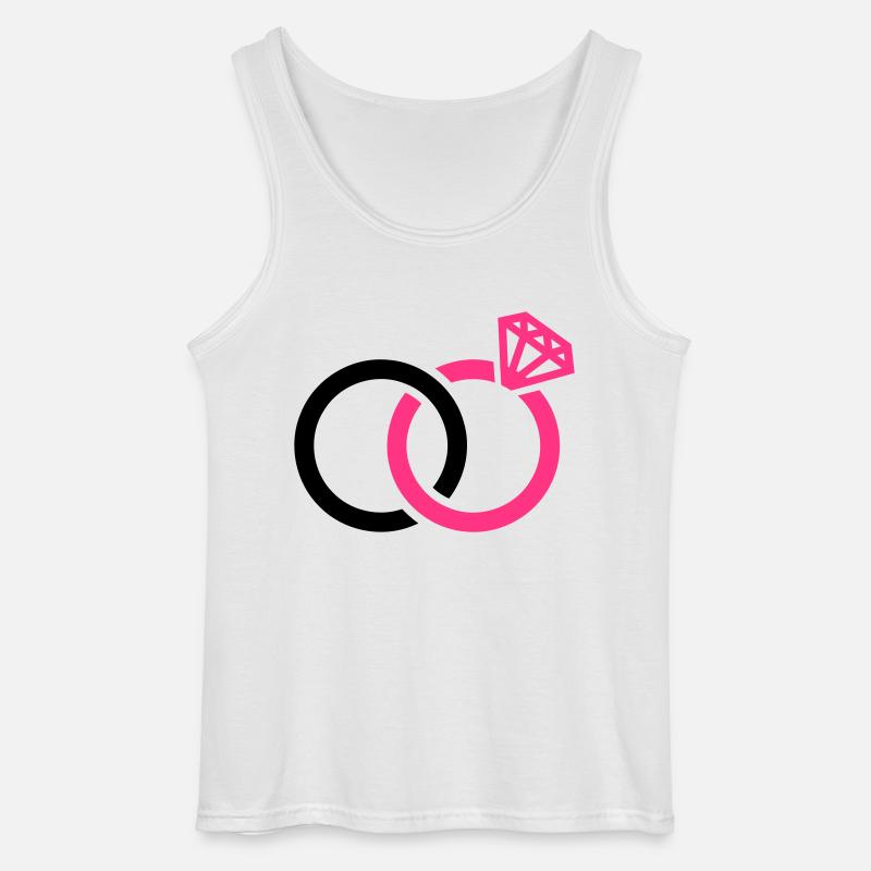 Ringe - Gildan Männer Tank Top - Weiß