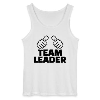 Teamleiter - Gildan Männer Tank Top - Weiß - Vorne - AI Model Male 185 dark (185cm)