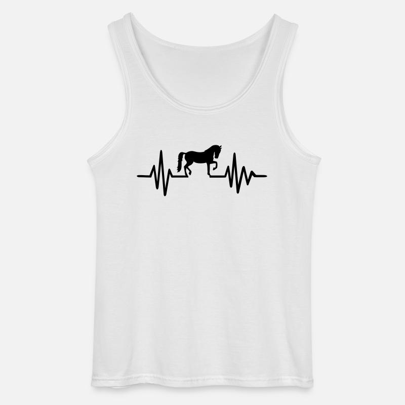 Pferd - Gildan Männer Tank Top - Weiß