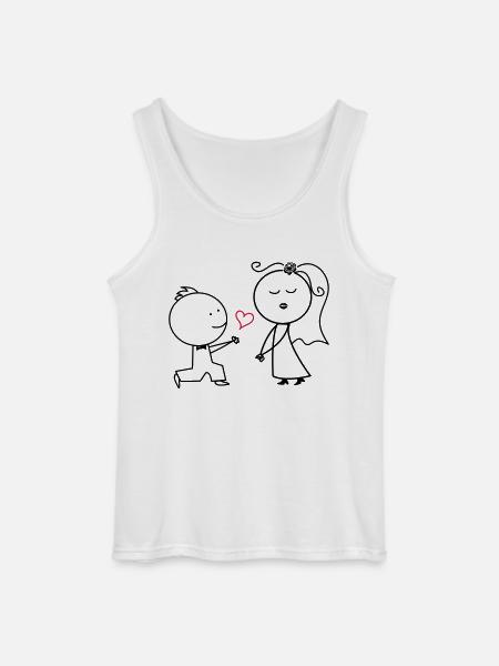 ehepaar_antrag_002 - Gildan Männer Tank Top - Weiß
