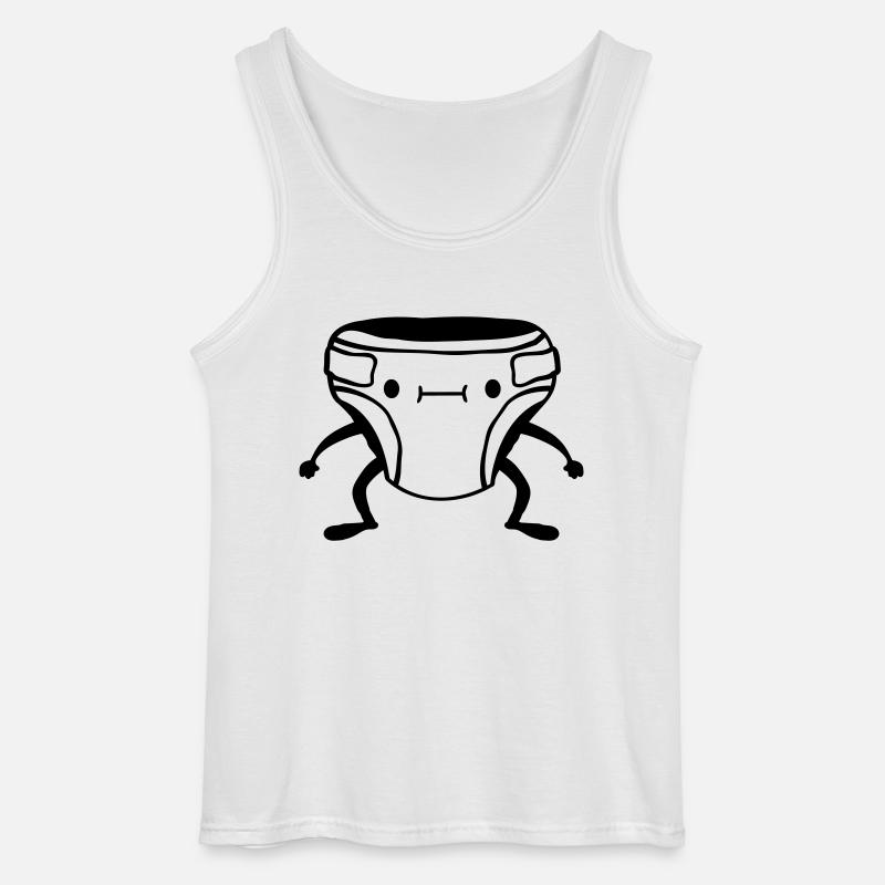 Lebendige Windel Gesicht - Gildan Männer Tank Top - Weiß
