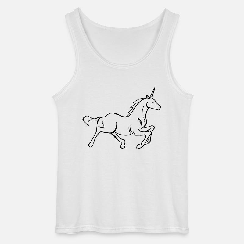 Enhjørning 2 - Gildan tanktop til mænd - hvid