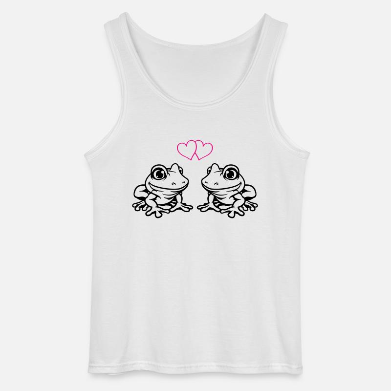 frosch comic love - Gildan Männer Tank Top - Weiß