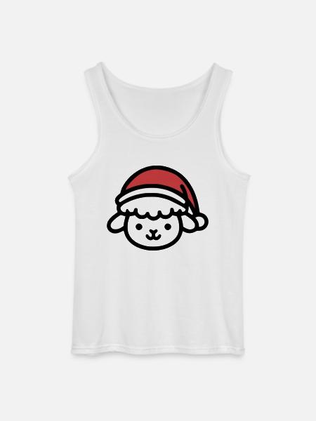 Christmas Cute Sheep - Gildan Men’s Tank Top - white