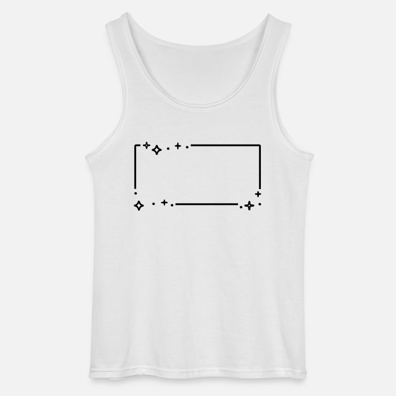 Sternchen Sterne Rahmen - Gildan Männer Tank Top - Weiß