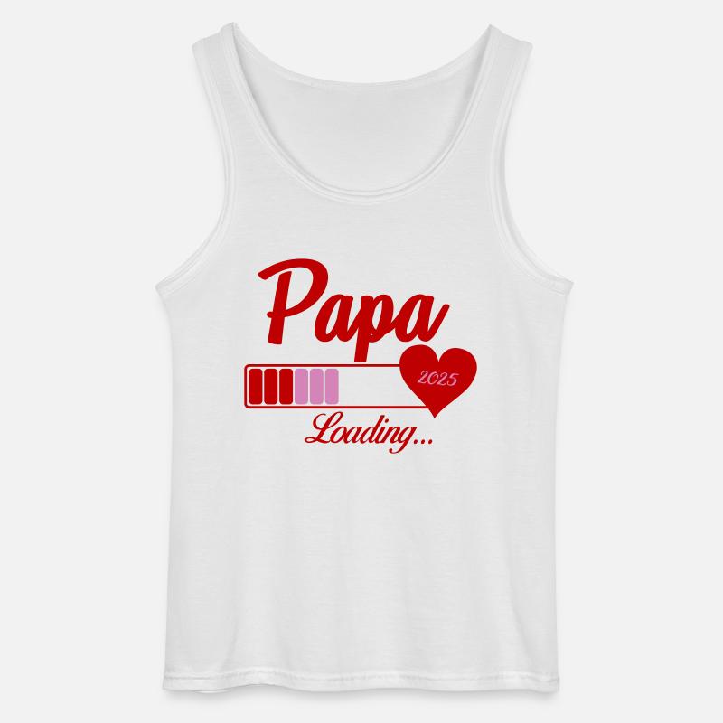 papa loading 2025 - Gildan Männer Tank Top - Weiß