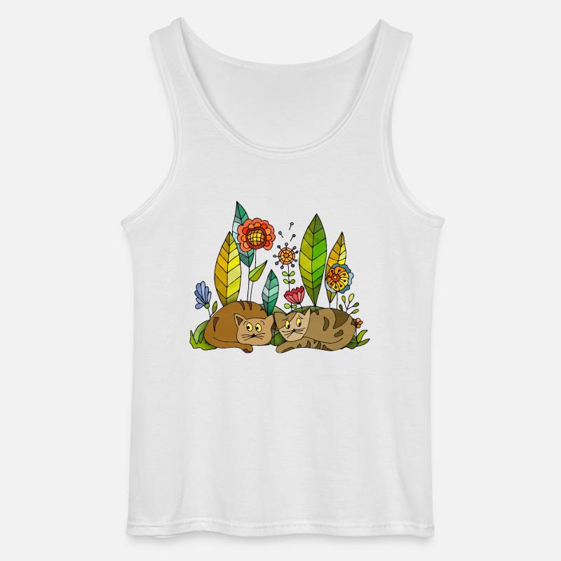 Cats - Gildan Men’s Tank Top - white