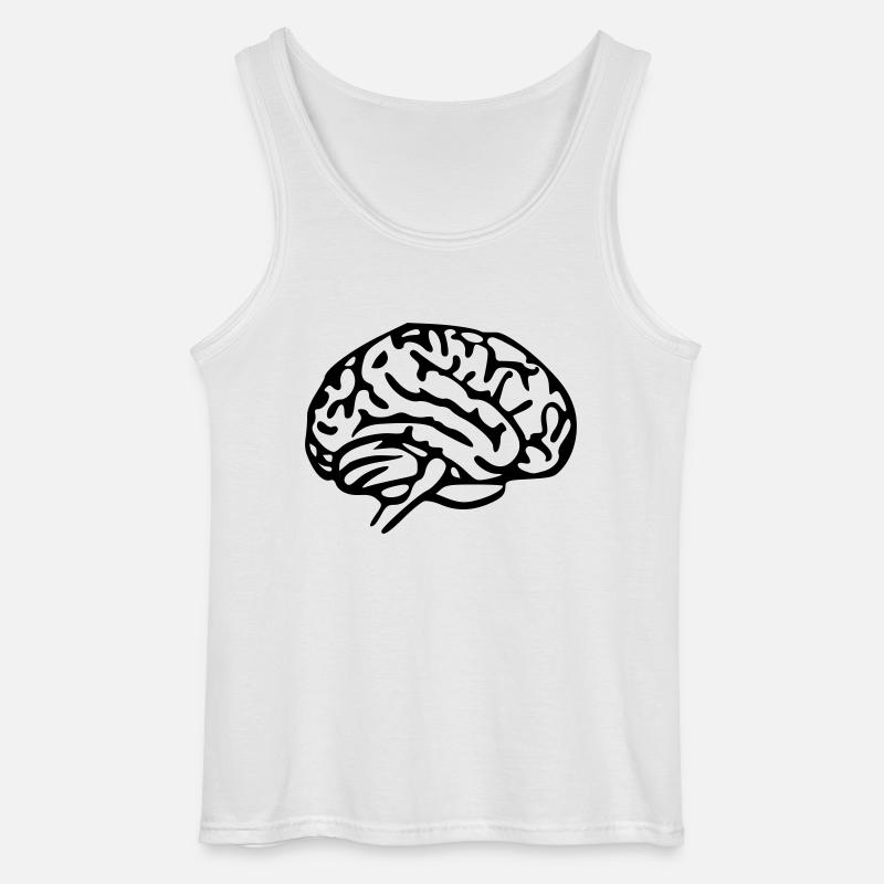 Gehirn - Gildan Männer Tank Top - Weiß