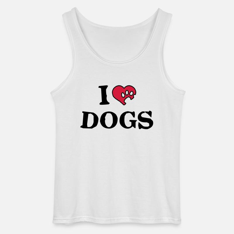 hundeherz_a_2c - Gildan Männer Tank Top - Weiß