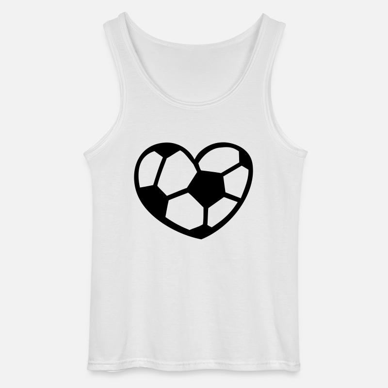 Fussball - Gildan Männer Tank Top - Weiß