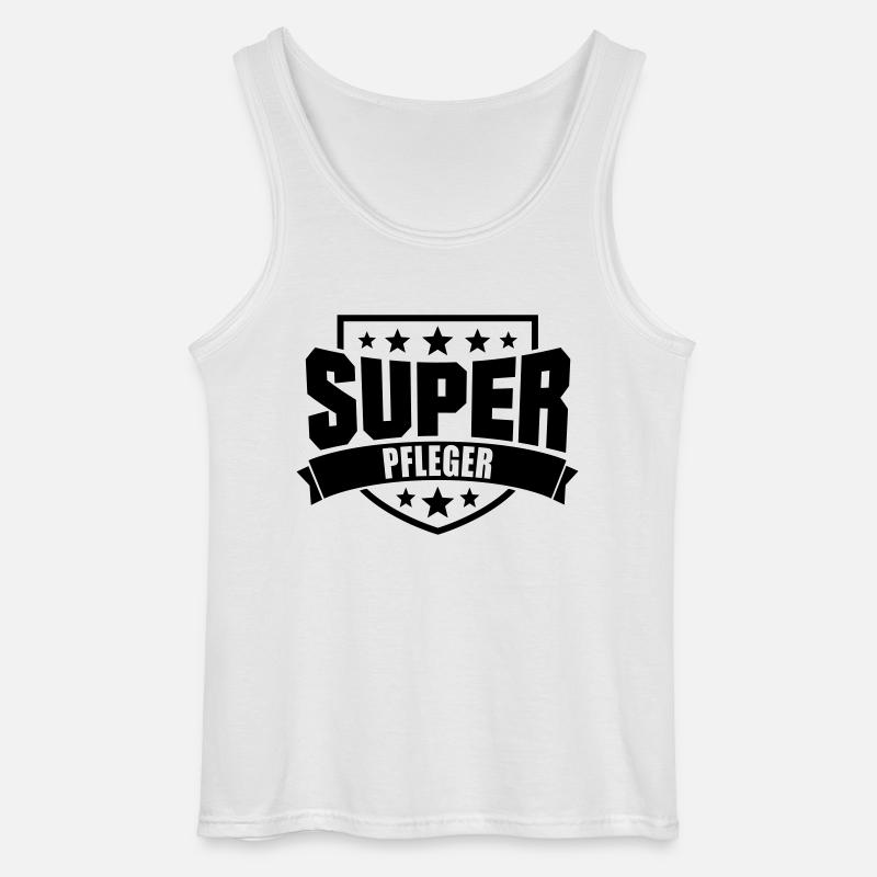 Super Pfleger - Gildan Männer Tank Top - Weiß