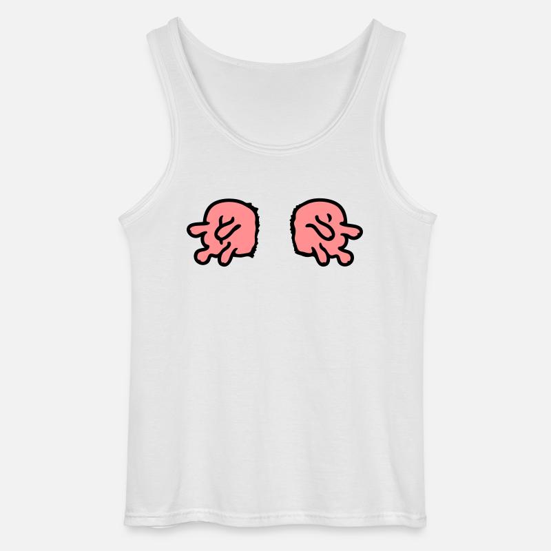 doppeltes Euter - Gildan Männer Tank Top - Weiß