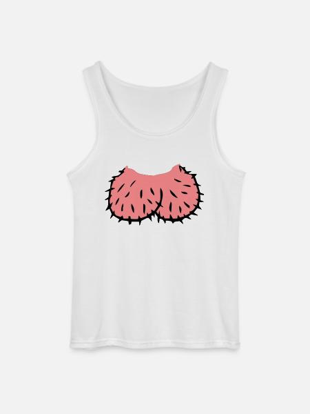 Peniskopf - Gildan Männer Tank Top - Weiß