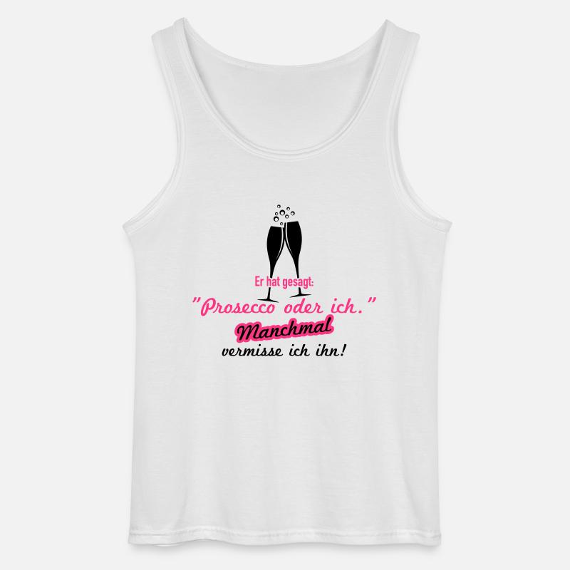 Prosecco oder ich - Gildan Männer Tank Top - Weiß